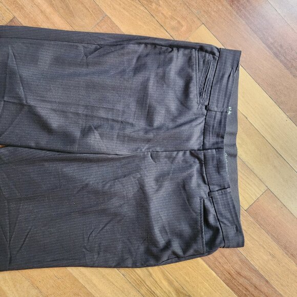 Dockers Brown Pin Stripe Straight Leg Trousers Size 14S - Picture 5 of 15